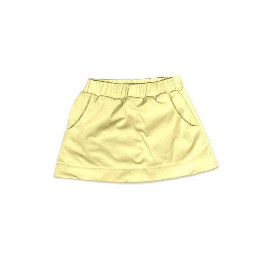 Kids Girls Lavender Cotton Summer Skirt with Pocket for Girls Soft Breathable Garmet for Spring Autumn
