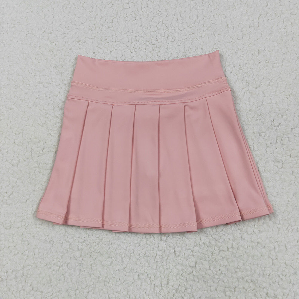 7.23  GLK0078RTS NO MOQ  Baby Girls Summer Yoga Skirt Baby Girls Pink Yoga Active Wear Skirt
