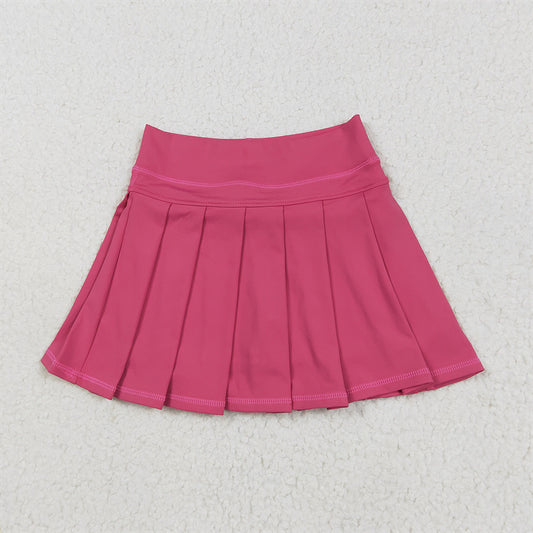 7.22 GLK0079RTS NO MOQ Baby Girls Yoga Skirt baby girls clothes yoga rose red Skirts dress