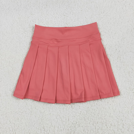 7.23 GLK0080RTS NO MOQ Baby Girls Summer Yoga Skirt Baby Girls Peach Yoga Active Wear Skirt