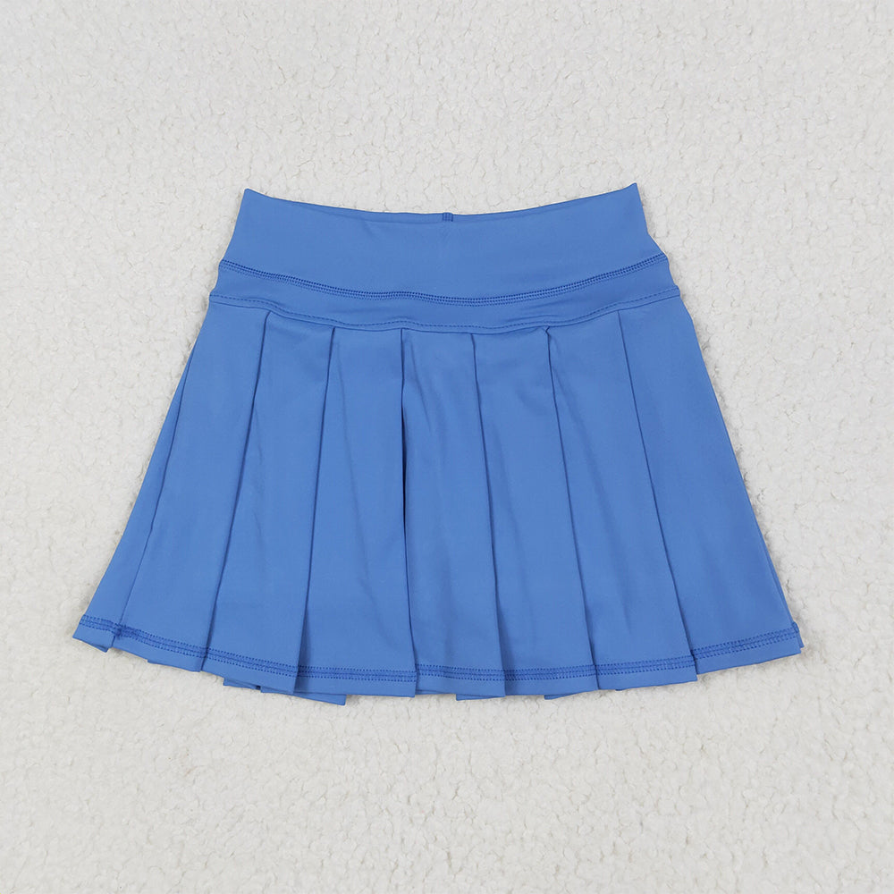 8.12  GLK0084 RTS NO MOQ Baby Girls Summer Yoga Skirt Baby Girls Hot Blue Yoga Active Wear Skirt