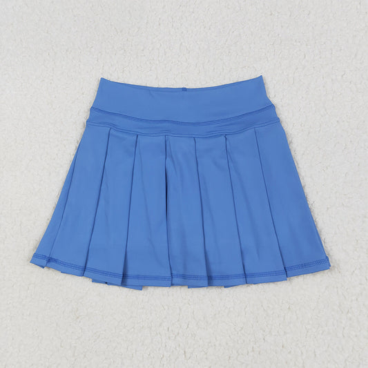 8.12  GLK0084 RTS NO MOQ Baby Girls Summer Yoga Skirt Baby Girls Hot Blue Yoga Active Wear Skirt