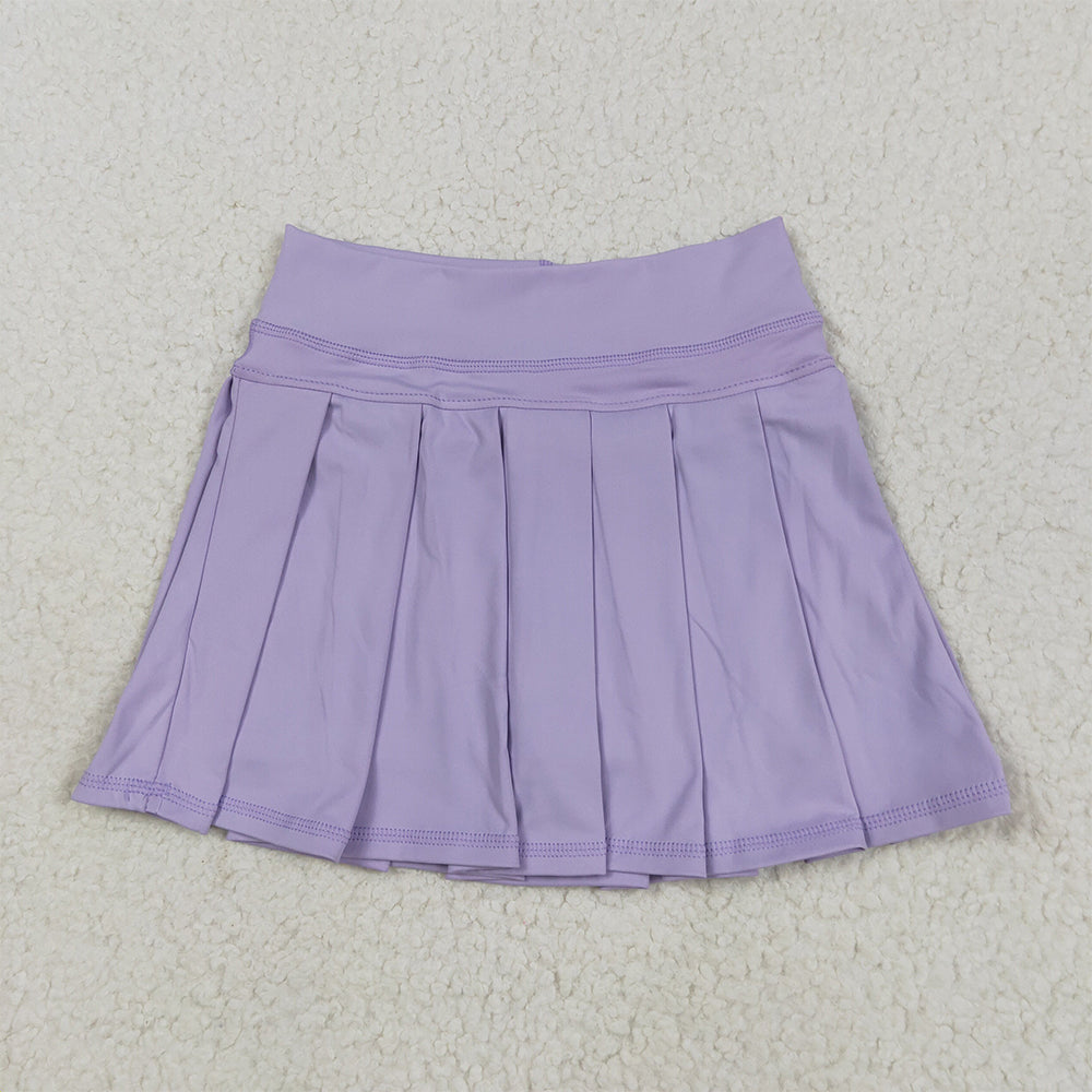 GLK0085 RTS NO MOQ Baby Girls Summer Yoga Skirt Baby Girls Lavender Yoga Active Wear Skirt