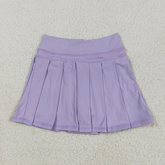 GLK0085 RTS NO MOQ Baby Girls Summer Yoga Skirt Baby Girls Lavender Yoga Active Wear Skirt