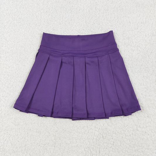 8.01   GLK0086RTS NO MOQ Baby Girls Summer Yoga Skirt Baby Girls Purple Yoga Active Wear Skirt