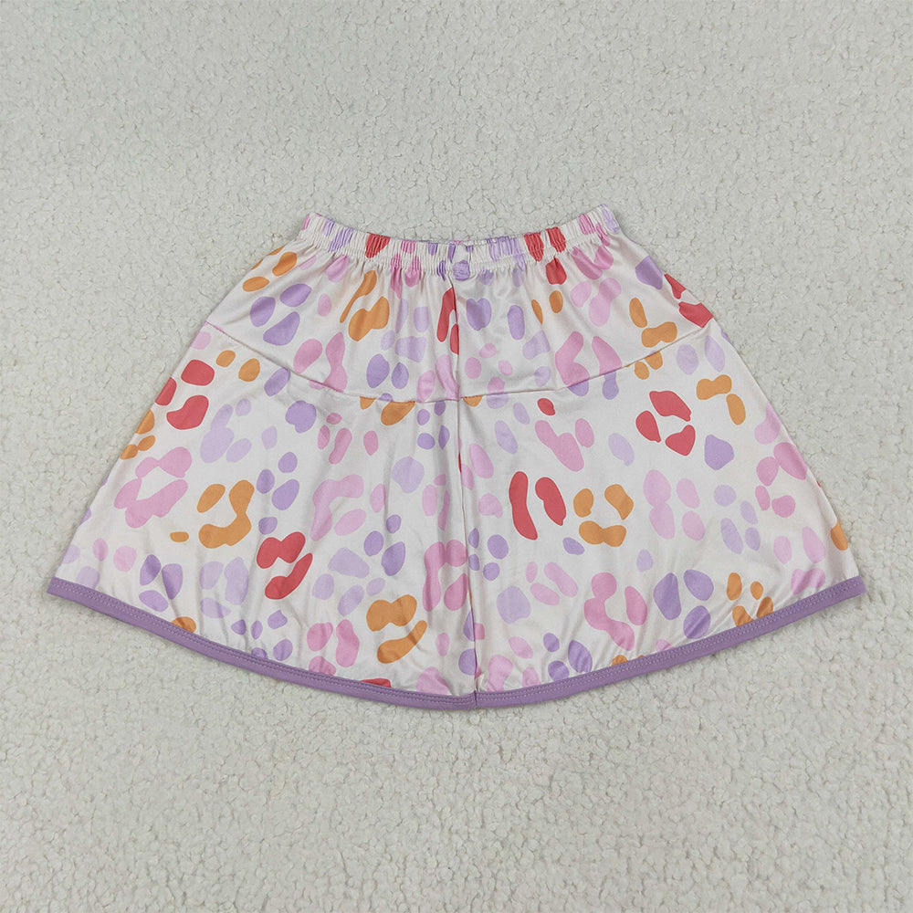 GLK0097 RTS NO MOQ Baby Girls Skirt Baby Girls Colorful Leopard Shorts Skirts