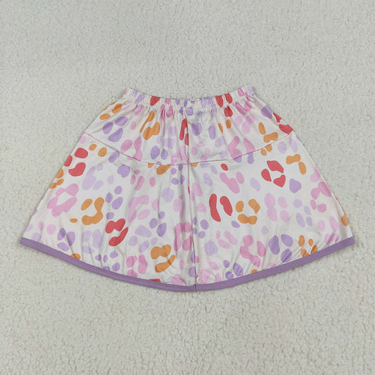GLK0097 RTS NO MOQ Baby Girls Skirt Baby Girls Colorful Leopard Shorts Skirts