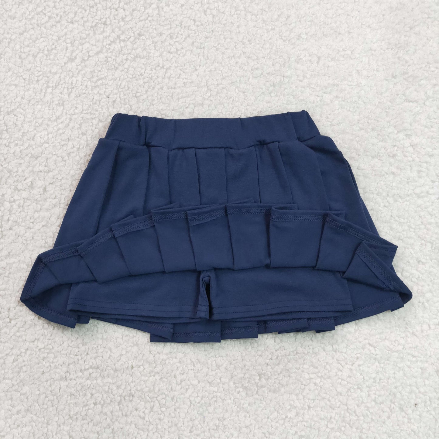 GLK0108 RTS NO MOQ （In stock）Navy cotton kids girls summer pleated skirt