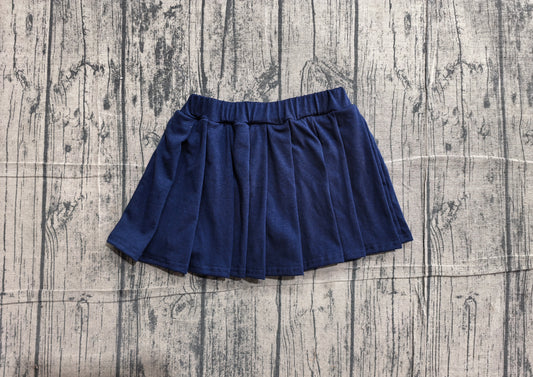 5.28 GLK0108 Sample No Moq Navy cotton kids girls summer pleated skirt