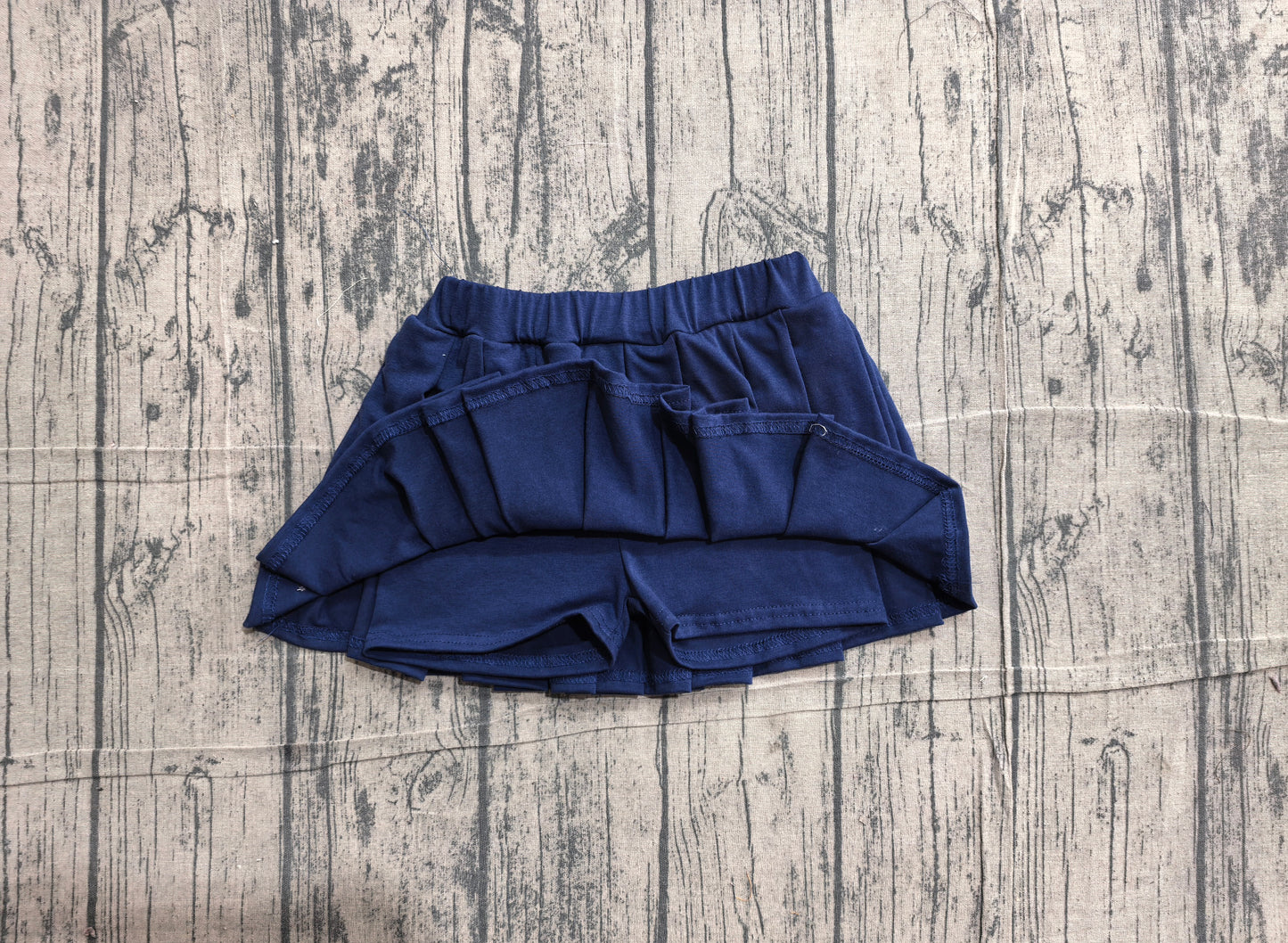 5.28 GLK0108 Sample No Moq Navy cotton kids girls summer pleated skirt