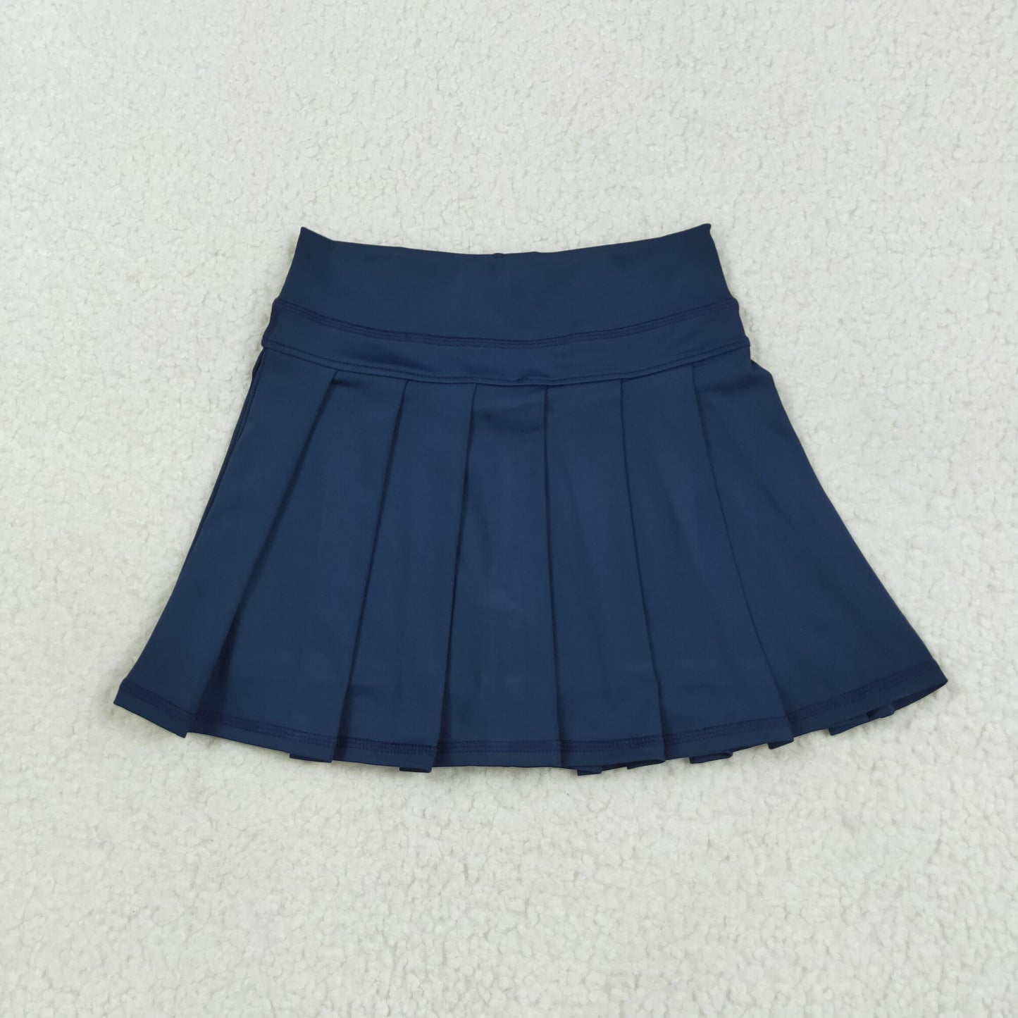 RTS NO MOQ （In stock） GLK0122 Baby Girls Summer Yoga Skirt Baby Girls Navy Yoga Pleated Skorts Bottom