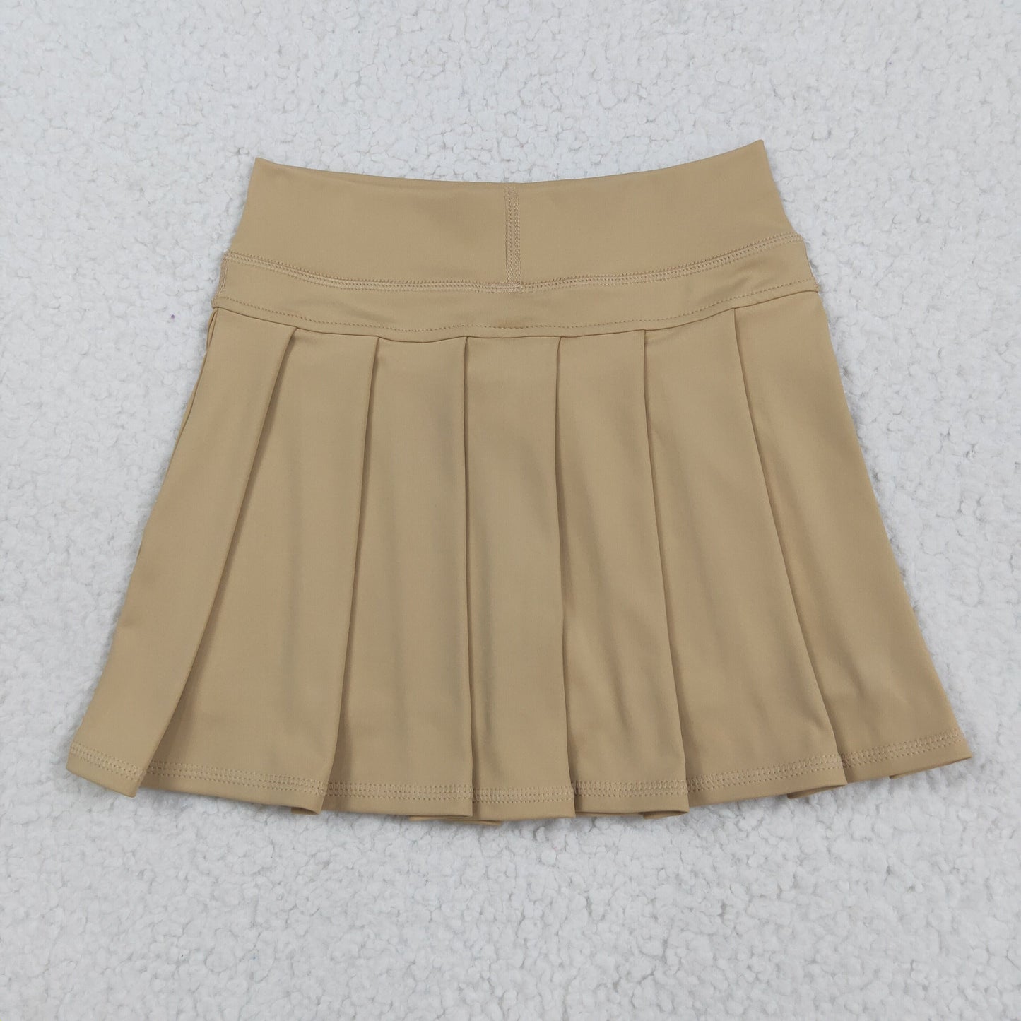 8.20 RTS NO MOQ （In stock）GLK0123 Baby Girls Summer Yoga Skirt Baby Girls Khaki Yoga Skorts Pleated Skirts Bottom