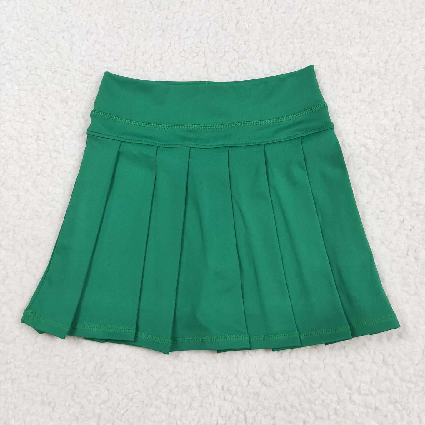 8.22 RTS NO MOQ （In stock）GLK0126 Baby Girls Summer Yoga Skirt Baby Girls Green Yoga Skorts Pleated Skirts Bottom