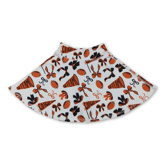 RTS Sibling Sibling Baby Girls Bows Footballs Go Team Yoga Active Skirt Shorts Bottom