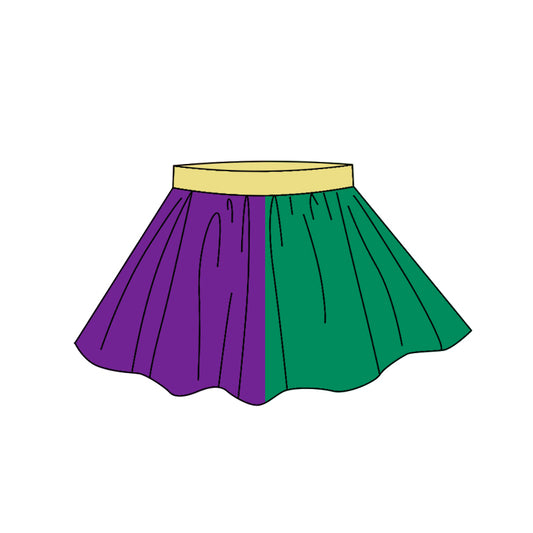 10.14 GLK0148 Pre order No Moq Baby Girls Mardigras Skirt Shorts Bottom
