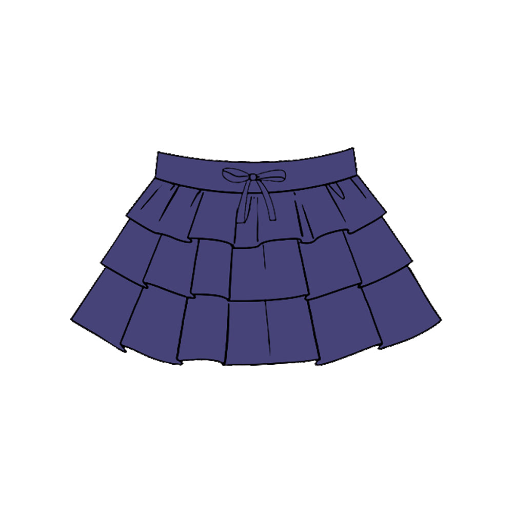 11.20 GLK0200 Pre order No Moq Yoga fabric Baby Girls Purple Ruffle Yoga Skirt Shorts Bottom