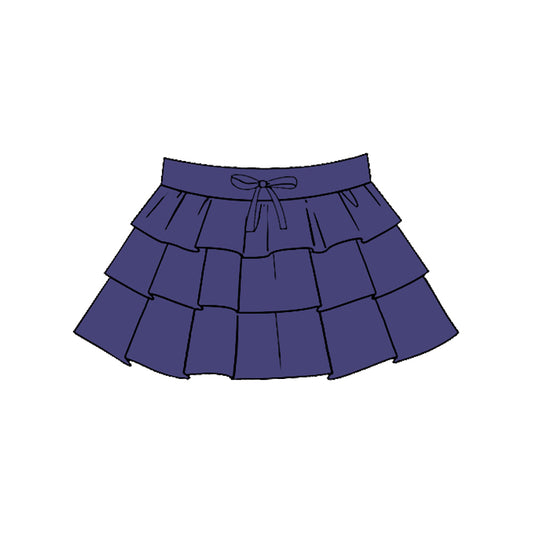 11.20 GLK0200 Pre order No Moq Yoga fabric Baby Girls Purple Ruffle Yoga Skirt Shorts Bottom
