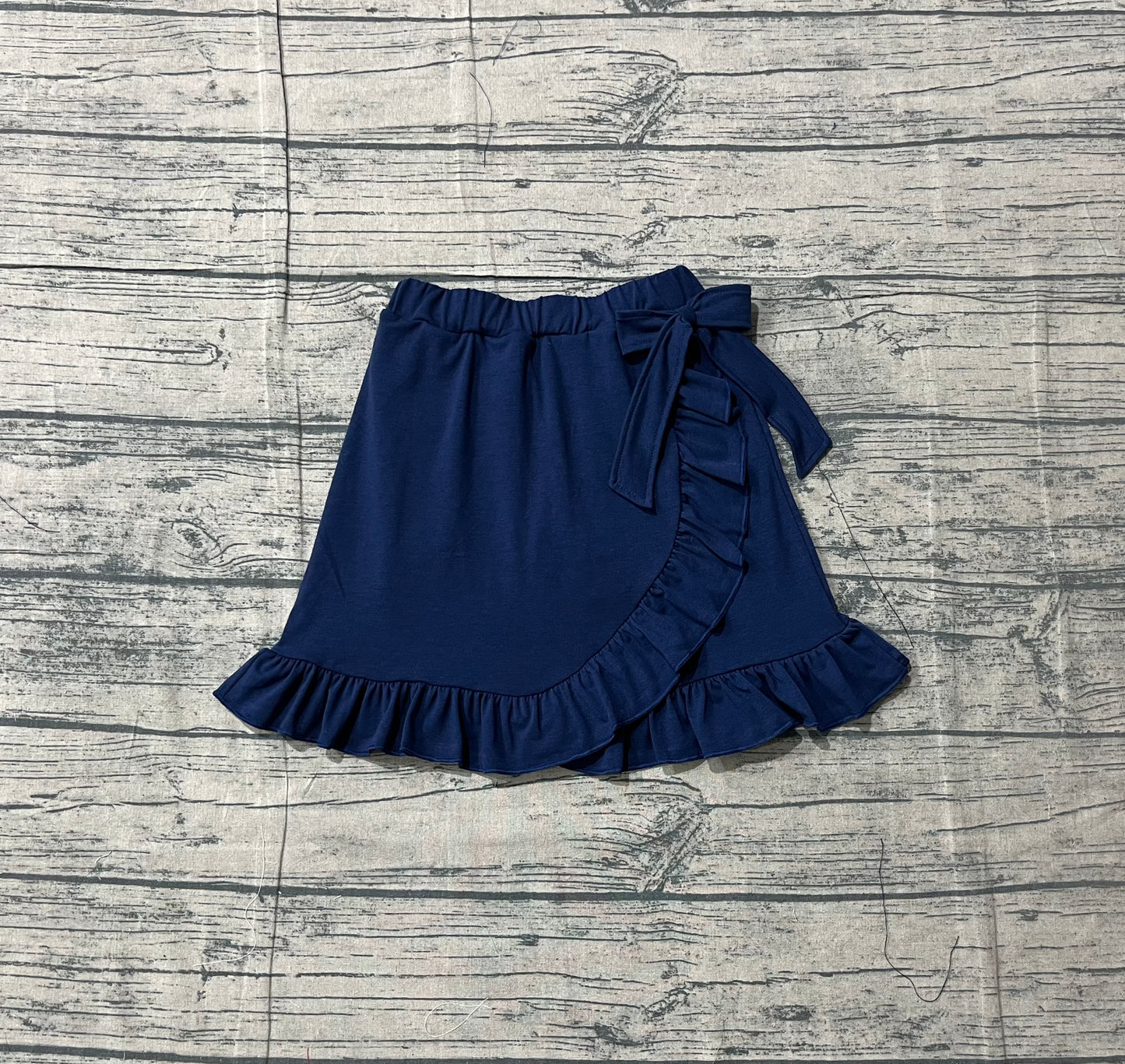 12.26 GLK0217 Sample No Moq Yoga fabric Baby Girls Navy Yoga Active Ruffle Skirt Shorts Bottoms