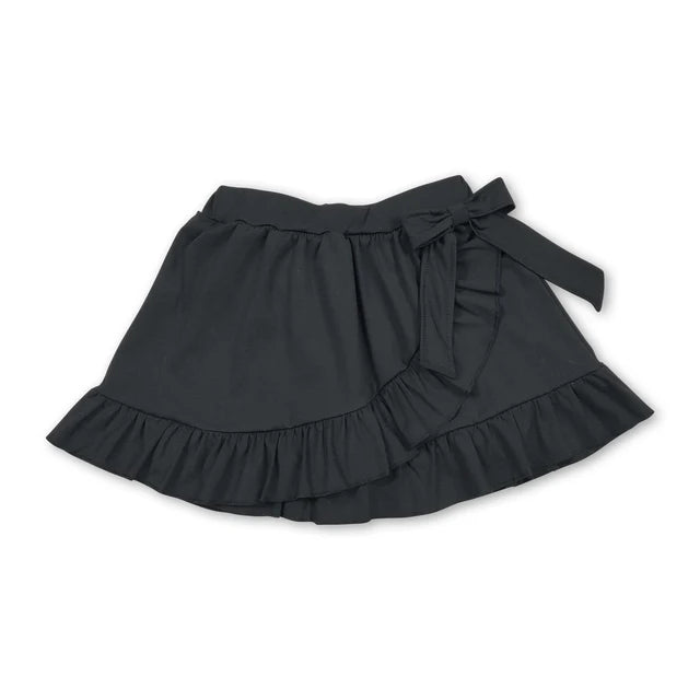 RTS Sibling bow ruffle kids girls summer active yoga skirt