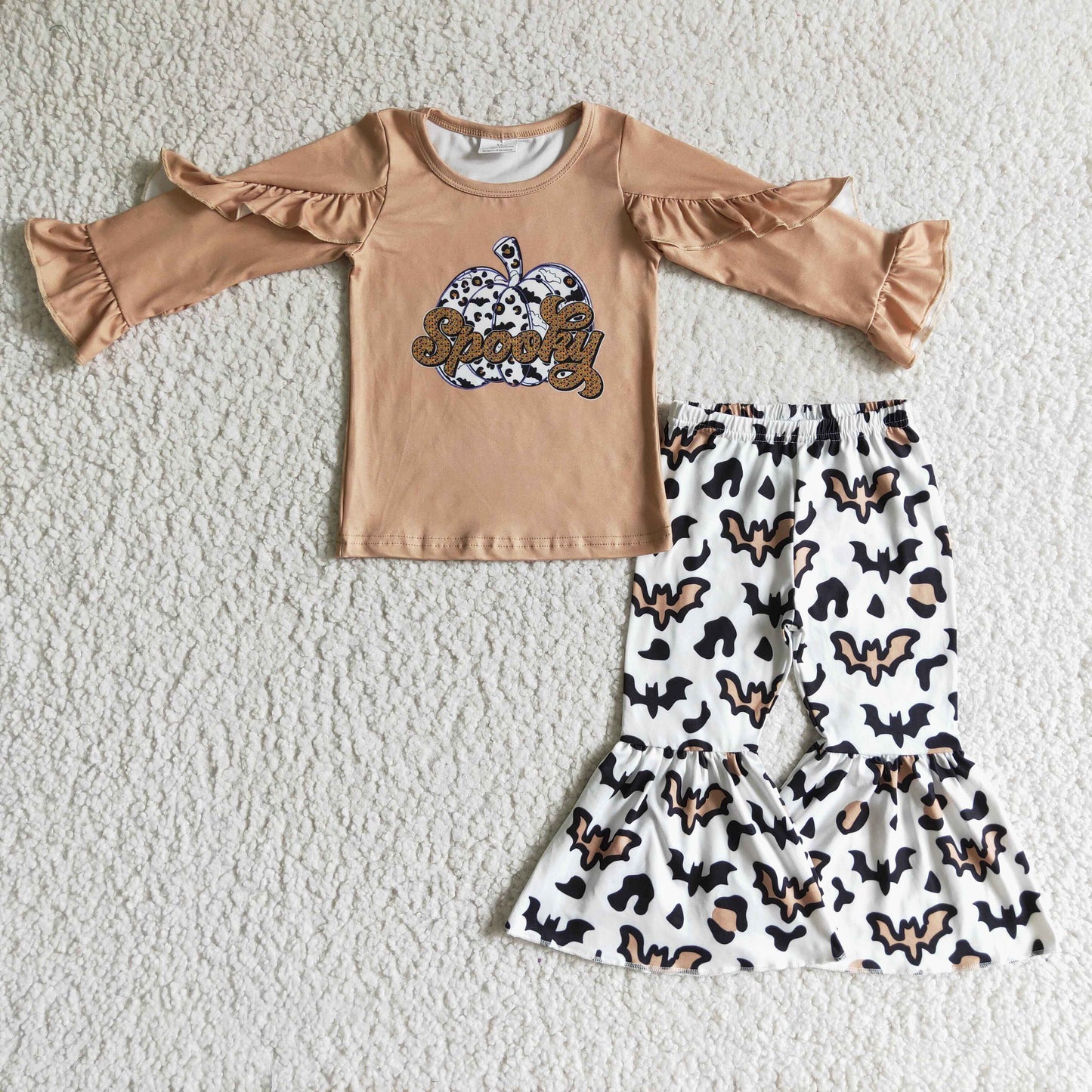 9.15 GLP0107 Baby Girls Winter Outfits Baby girls fall brown Halloween pumpkin pants sets
