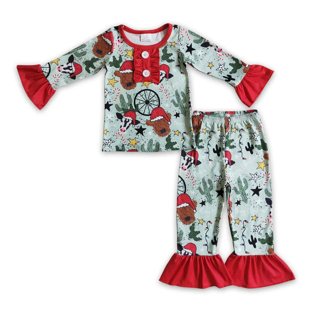 RTS Sibling Baby Kids Christmas  Top Pant Pajamas Clothes Sets