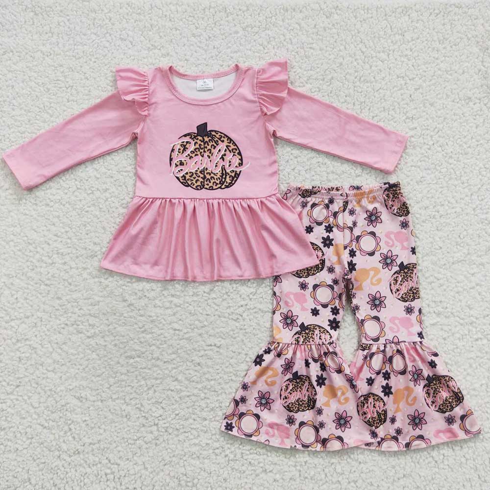 10.3 RTS Sibling Baby Girls Fall Shirt Bell Pants Outfits Sets