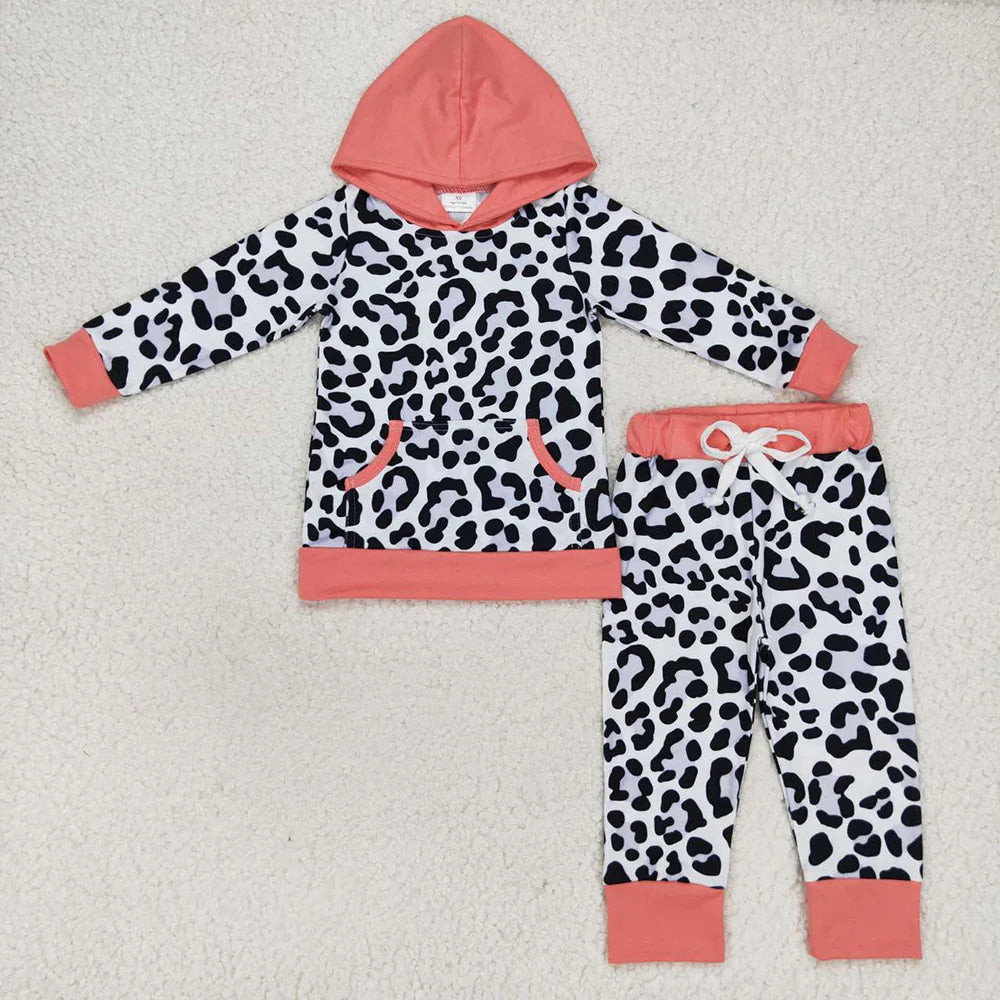 10.3 RTS Sibling Baby Girls Hoodie Floral Top Pants Clothes Sets