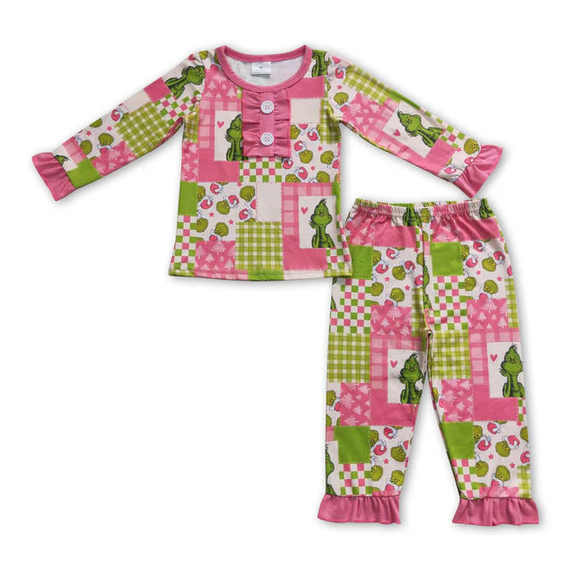RTS Sibling Baby Kids Christmas  Top Pant Pajamas Clothes Sets