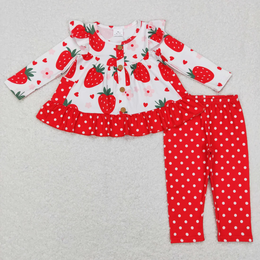 10.2 RTS Sibling Baby Girls Fall Flowers Leopard Pocket Button Tunic Legging Pants Clothing Sets