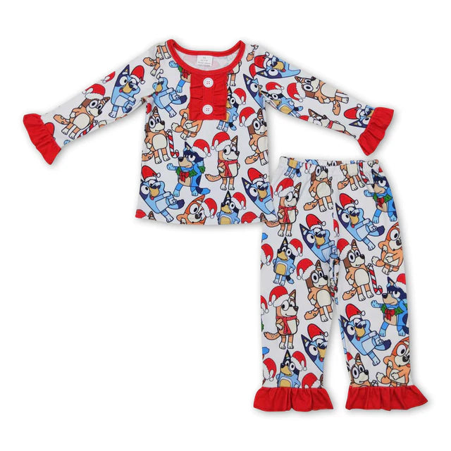 RTS Sibling Baby Kids Christmas  Top Pant Pajamas Clothes Sets