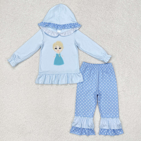 9.18 RTS Sibling Baby Girls Floral Dinosaurs Pockets Hoodies Ruffle Leggings Pant Clothes Sets