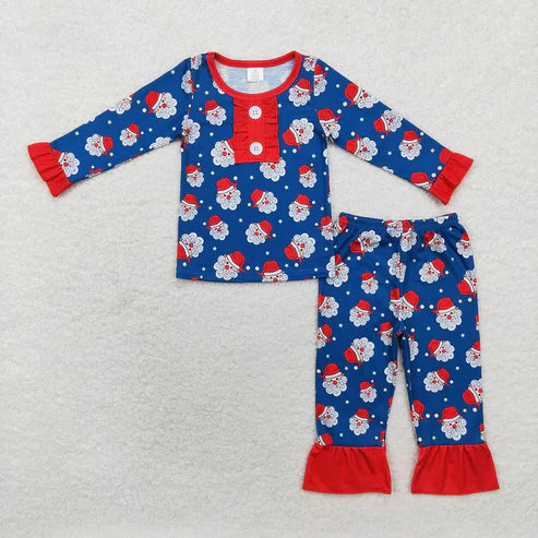12.4 RST Baby Girls Christmas Santa Sibling Boys Bamboo Pajamas Clothes Sets