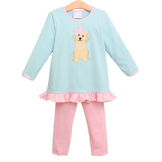 No moq GLP1376  Pre-order Size 3-6m to 14-16t baby girl clothes long sleeve top with trousers kids autumn set
