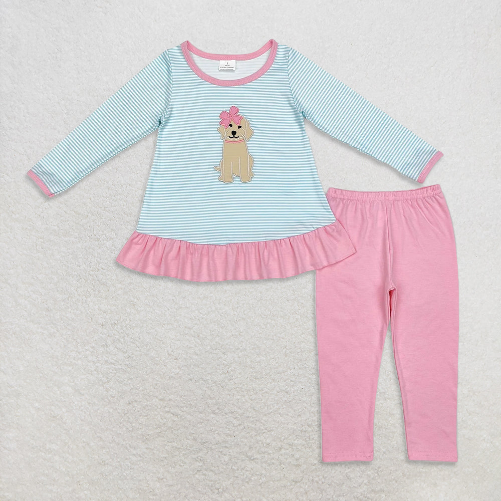 9.30 RTS Baby Girls Dog Top Pants Sibling Outfits Clothes Sets