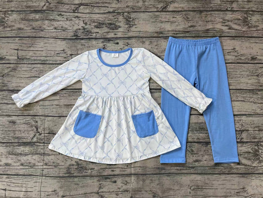 No moq GLP1383  Pre-order Size 3-6m to 14-16t baby girl clothes long sleeve top with trousers kids autumn set