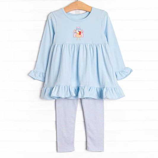 No moq GLP1384  Pre-order Size 3-6m to 14-16t baby girl clothes long sleeve top with trousers kids autumn set