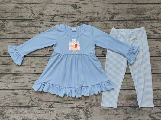 No moq GLP1384  Pre-order Size 3-6m to 14-16t baby girl clothes long sleeve top with trousers kids autumn set