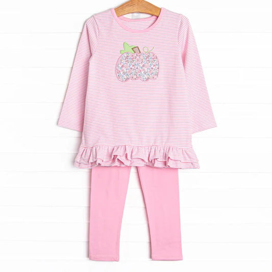 No moq GLP1401 Pre-order Size 3-6m to 14-16t baby girl clothes long sleeve top with trousers kids autumn set