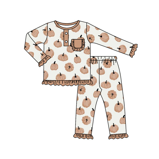 No moq GLP1402 Pre-order Size 3-6m to 14-16t baby girl clothes long sleeve top with trousers kids autumn set