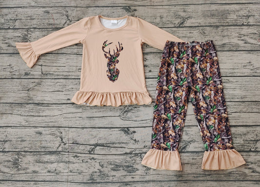 No moq GLP1408 Pre-order Size 3-6m to 14-16t baby girl clothes long sleeve top with trousers kids autumn set