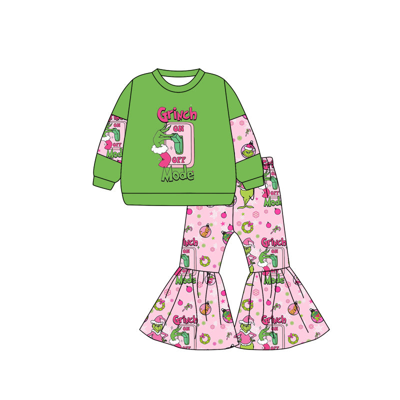 No moq GLP1412 Pre-order Size 3-6m to 14-16t baby girl clothes long sleeve top with trousers kids autumn set