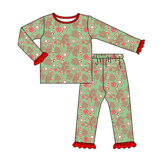 No moq GLP1440 Pre-order Size 3-6m to 14-16t baby girl clothes long sleeve top with trousers kids autumn set
