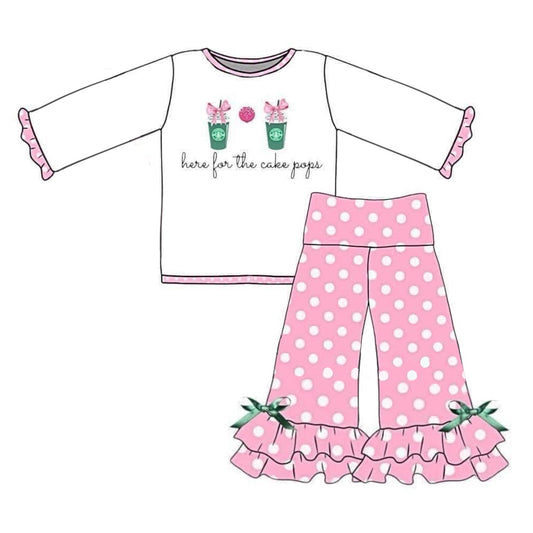 No moq GLP1464 Pre-order Size 3-6m to 14-16t baby girl clothes long sleeve top with trousers kids autumn set