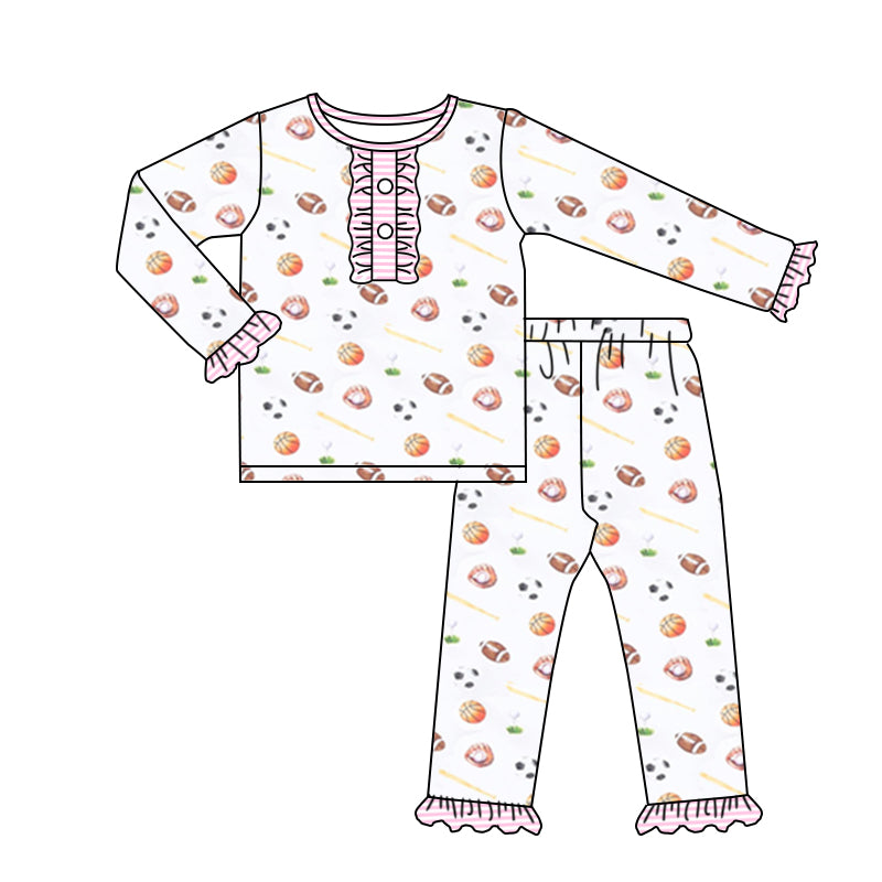 No moq GLP1466 Pre-order Size 3-6m to 14-16t baby girl clothes long sleeve top with trousers kids autumn set
