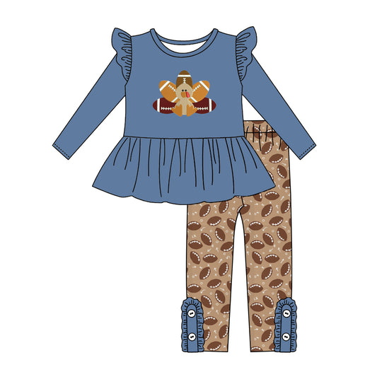 No moq GLP1470 Pre-order Size 3-6m to 14-16t baby girl clothes long sleeve top with trousers kids autumn set