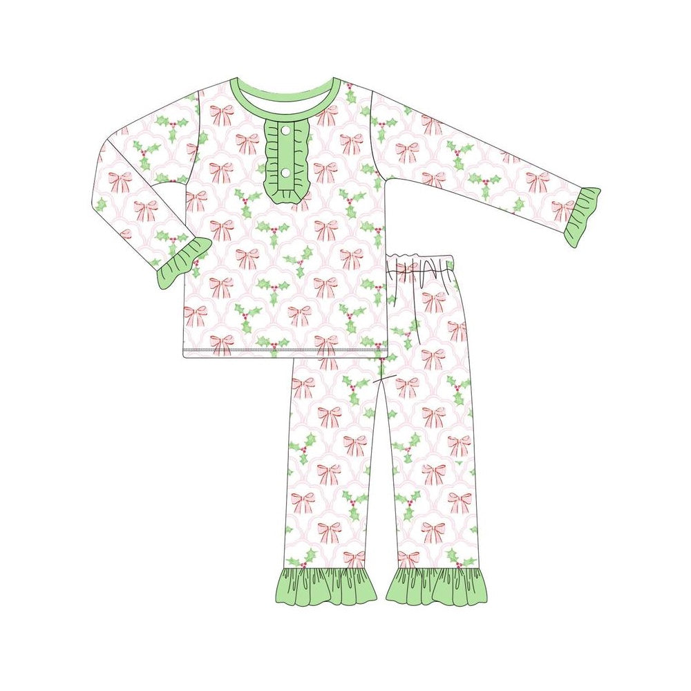 No moq GLP1487  Pre-order Size 3-6m to 14-16t baby girl clothes long sleeve top with trousers kids autumn set