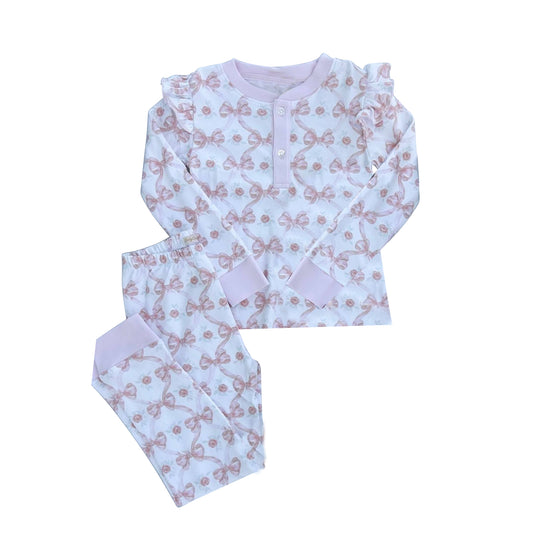 No moq GLP1496 Pre-order Size 3-6m to 14-16t baby girl clothes long sleeve top with trousers kids autumn set