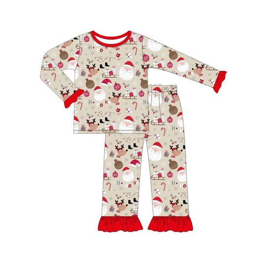 No moq GLP1508  Pre-order Size 3-6m to 14-16t baby girl clothes long sleeve top with trousers kids autumn set