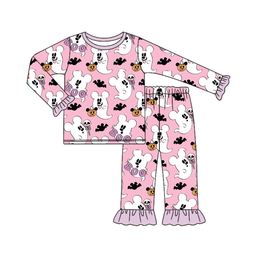 No moq GLP1544 Pre-order Size 3-6m to 14-16t baby girl clothes long sleeve top with trousers kids autumn set