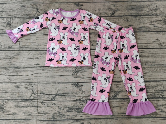 No moq GLP1544 Pre-order Size 3-6m to 14-16t baby girl clothes long sleeve top with trousers kids autumn set